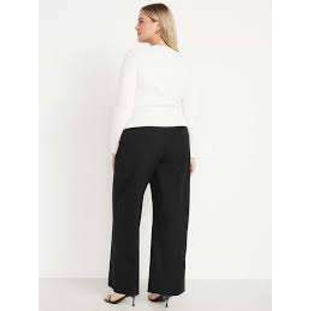 NWT Old Navy Women High-Waisted Pull-On Pixie Wide-Leg Pants Size XXLT Blackjack